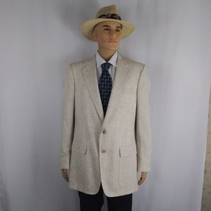 John Weitz solid beige sport coat men's size L